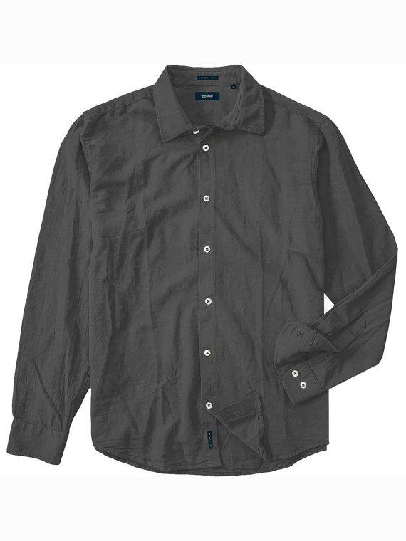 ΠΟΥΚΑΜΙΣΟ ΜΑΚΡΥΜΑΝΙΚΟ ΑΝΤΡΙΚΟ ΛΙΝΟ-ΥΠΕΡΜΕΓΕΘΟΣ-Double-χρωμα ΜΑΥΡΟ