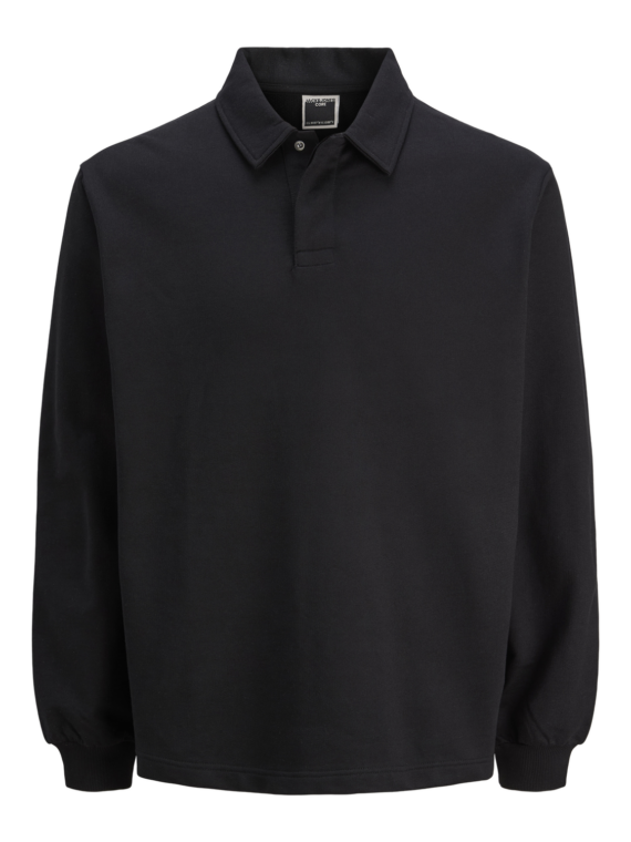 ΜΠΛΟΥΖΑ ΠΟΛΟ ΦΟΥΤΕΡ ΥΠΕΡΜΕΓΕΘΟΣ-jack and jones-χρωμα ΜΑΥΡΟ