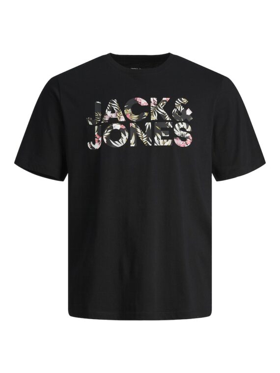 ΜΠΟΛΥΖΑ ΛΑΙΜΟΚΟΨΗ ΜΕ ΣΤΑΜΠΑ ΡΟΖ-JACK AND JONES-12250683-χρωμα ΜΑΥΡΟ