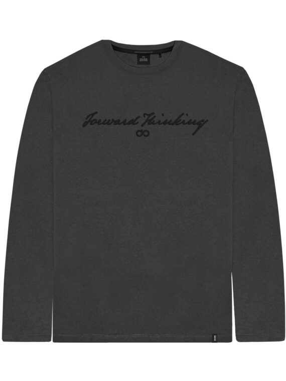 ΜΠΛΟΥΖΑ ΜΑΚΟ ΜΑΚΡΥΜΑΝΙΚΗ ΒΑΜΒΑΚΕΡΗ ΥΠΕΡΜΕΓΕΘΟΣ-double-χρωμα ΓΚΡΙ ΣΚΟΥΡΟ