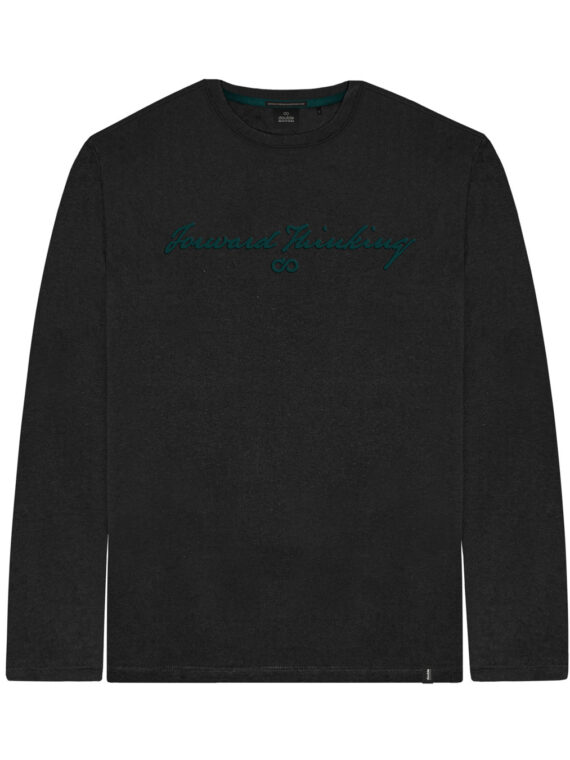 ΜΠΛΟΥΖΑ ΜΑΚΟ ΜΑΚΡΥΜΑΝΙΚΗ ΜΕ ΣΤΑΜΠΑ ΥΠΕΡΜΕΓΕΘΟΣ-double-χρωμα ΜΑΥΡΟ