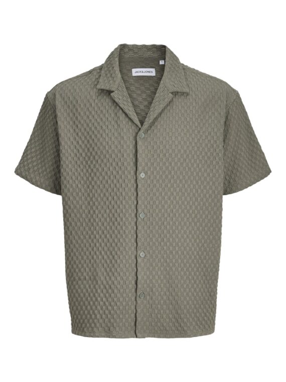 ΠΟΥΚΑΜΙΣΑ ΜΟΝΟΧΡΩΜΗ ΜΕ ΑΝΑΓΛΥΦΟ ΣΧΕΔΙΟ ΥΠΕΡΜΕΓΕΘΟΣ-jack and jones-χρωμα ΧΑΚΙ