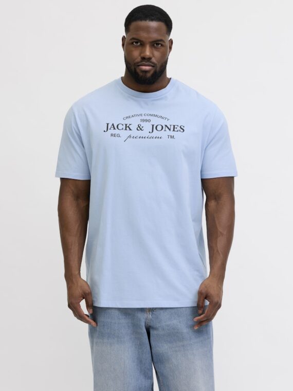 ΜΠΛΟΥΖΑ ΚΟΝΤΟ ΜΑΝΙΚΙ ΛΑΙΜΟΚΟΨΗ ΣΤΑΜΠΑ-ΥΠΕΡΜΕΓΕΘΟΣ-Jack and jones-χρωμα ΓΑΛΑΖΙΟ