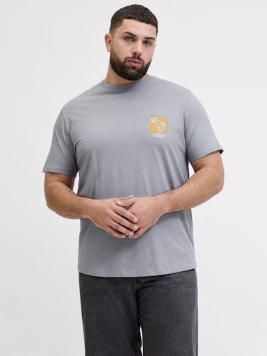 ΜΠΛΟΥΖΑ ΑΝΤΡΙΚΗ ΚΟΝΤΟ ΜΑΝΙΚΙ ΜΟΝΟΧΡΩΜΗ ΥΠΕΡΜΕΓΕΘΟΣ-jack and jones-χρωμα ΓΚΡΙ