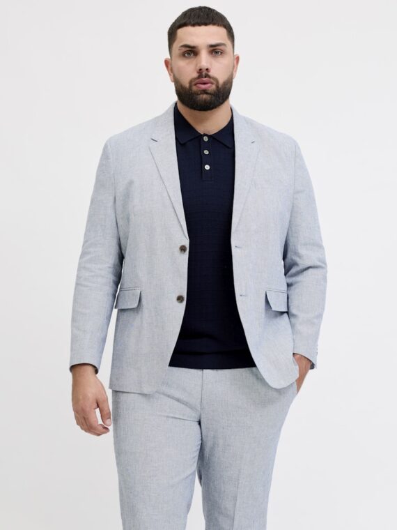 ΣΑΚΑΚΙ ΛΙΝΟ BLAZER ΥΠΕΡΜΕΓΕΘΟΣ-jack and jones-χρωμα ΓΑΛΑΖΙΟ