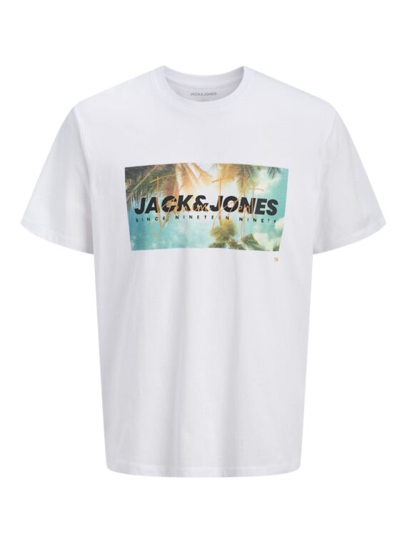 ΜΠΛΟΥΖΑ τσηιρτ LAIMOKOCH STAMPA YPERMEGEUOS-jack and jones-χρωμα ΛΕΥΚΟ