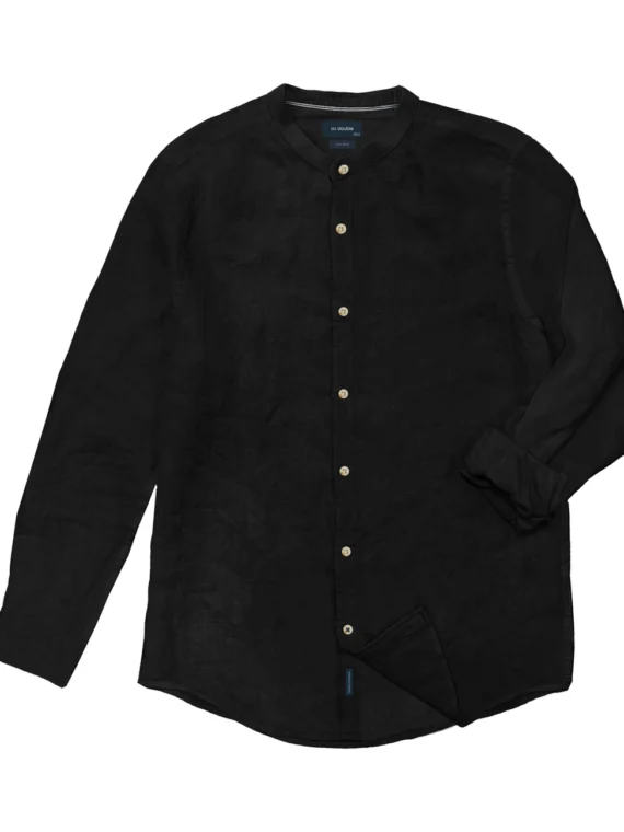 ΠΟΥΚΑΜΙΣΟ ΜΑΚΡΥ ΜΑΝΙΚΙ ΛΙΝΟ ΜΑΟ ΓΙΑΚΑΣ ΥΠΕΡΜΕΓΕΘΟΣ-double-χρωμα ΜΑΥΡΟ