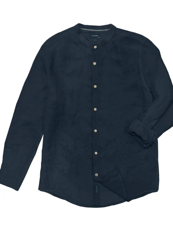 ΠΟΥΚΑΜΙΣΟ ΜΑΚΡΥ ΜΑΝΙΚΙ ΛΙΝΟ ΜΕ ΜΑΟ ΓΙΑΚΑ-ΥΠΕΡΜΕΓΕΘΟΣ-double-χρωμα ΜΠΛΕ