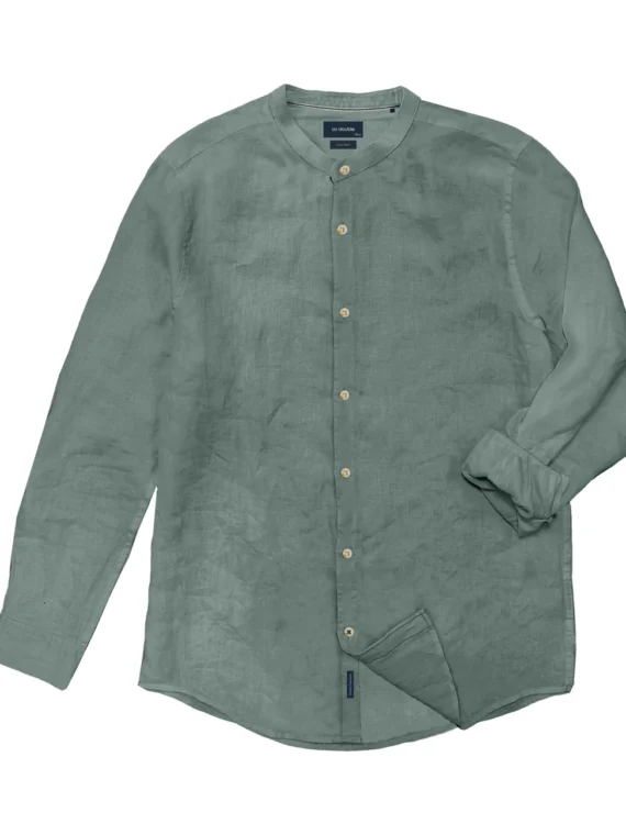 ΠΟΥΚΑΜΙΣΟ ΜΑΚΡΥ ΜΑΝΙΚΙ ΛΙΝΟ ΜΑΟ ΓΙΑΚΑΣ ΥΠΕΡΜΕΓΕΘΟΣ-double-χρωμα STONE BLUE