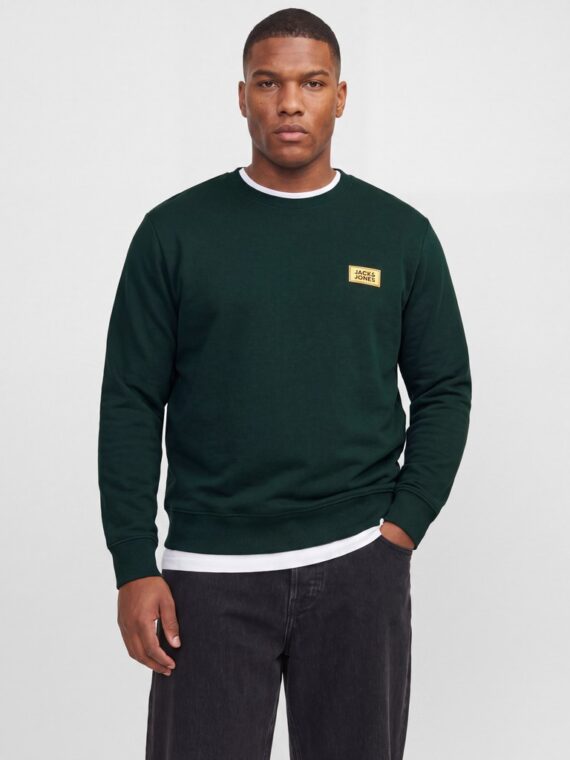 ΜΠΛΟΥΖΑ ΦΟΥΤΕΡ ΛΑΙΜΟΚΟΨΗ ΜΟΝΟΧΡΩΜΗ-jack and jones-χρωμα ΠΡΑΣΙΝΟ