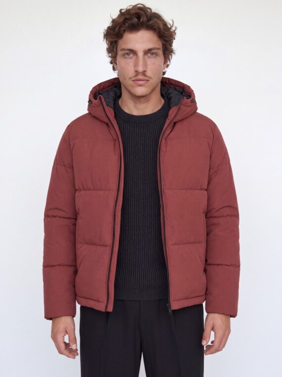 ΜΠΟΥΦΑΝ ΑΝΤΡΙΚΟ ΧΕΙΜΕΡΙΝΟ ΑΔΙΑΒΡΟΧΟ-jack and jones-χρωμα κεραμιδι