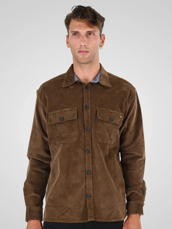 ΠΟΥΚΑΜΙΣΟ OVERSHIRT ΚΟΤΛΕ ΒΑΜΒΑΚΕΡΟ-double-χρωμα ΚΑΜΕΛ